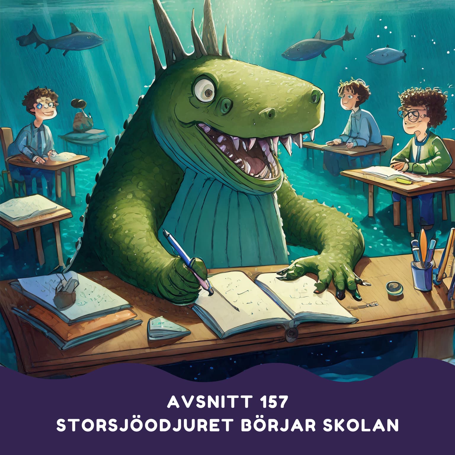 Storsjöodjuret börjar skolan artwork