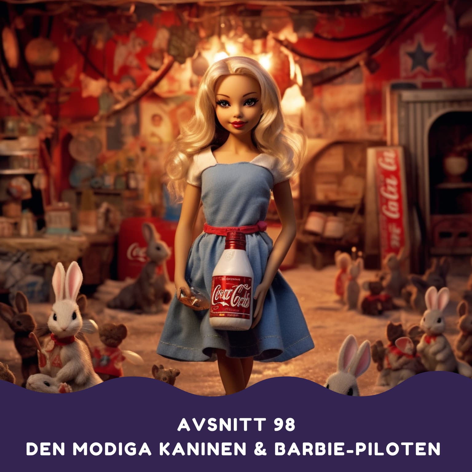 Den modiga kaninen och barbie-piloten artwork