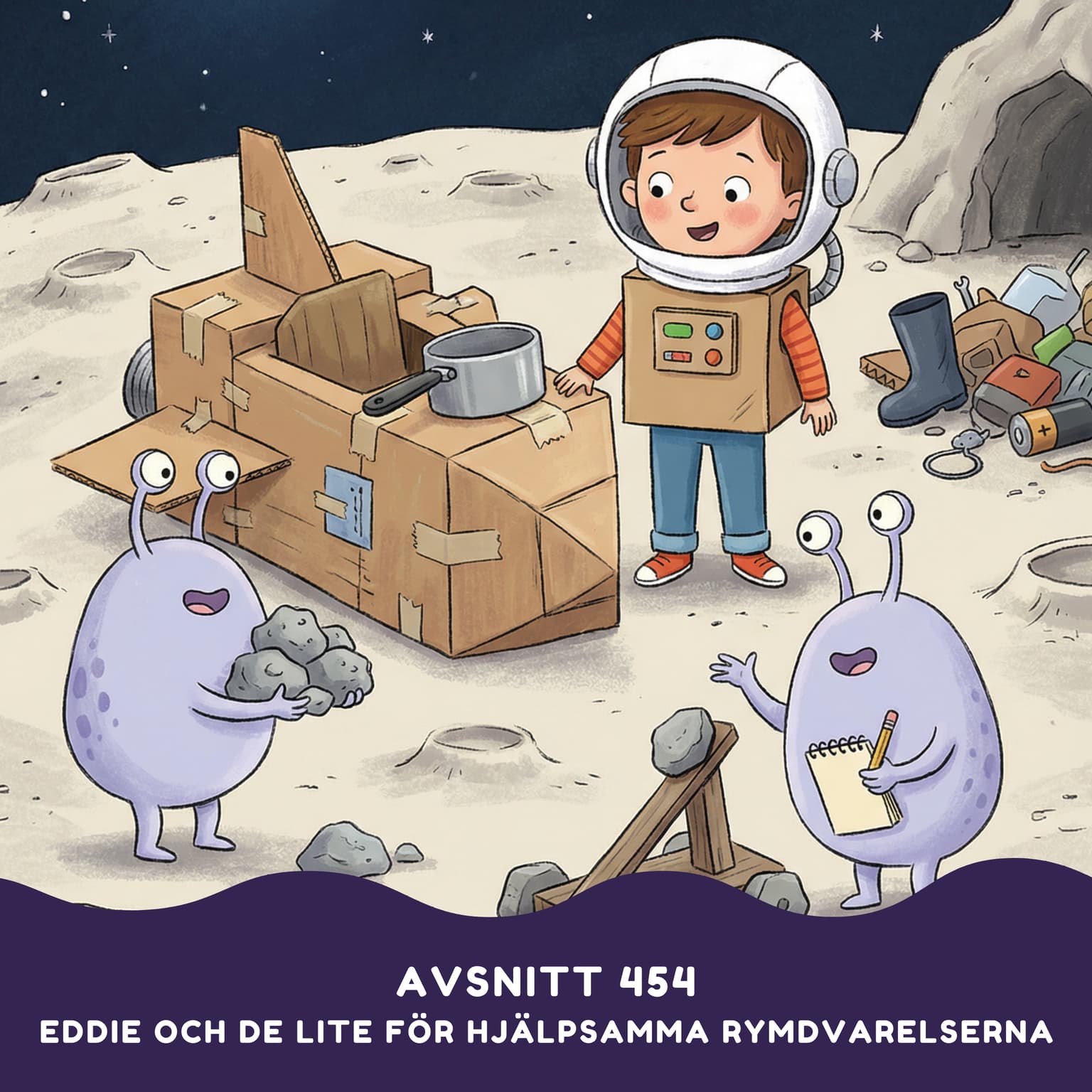Eddie och de lite för hjälpsamma rymdvarelserna artwork