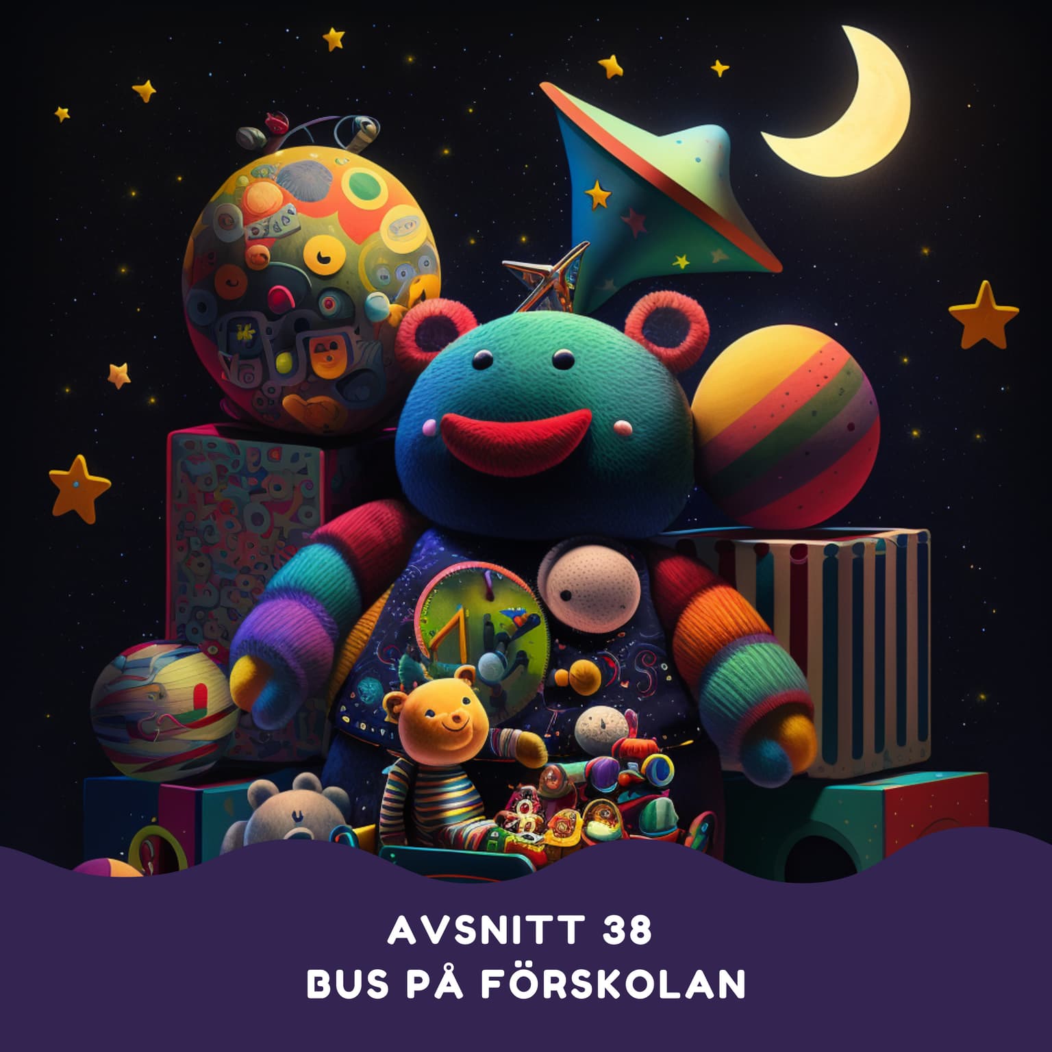 Bus på förskolan artwork