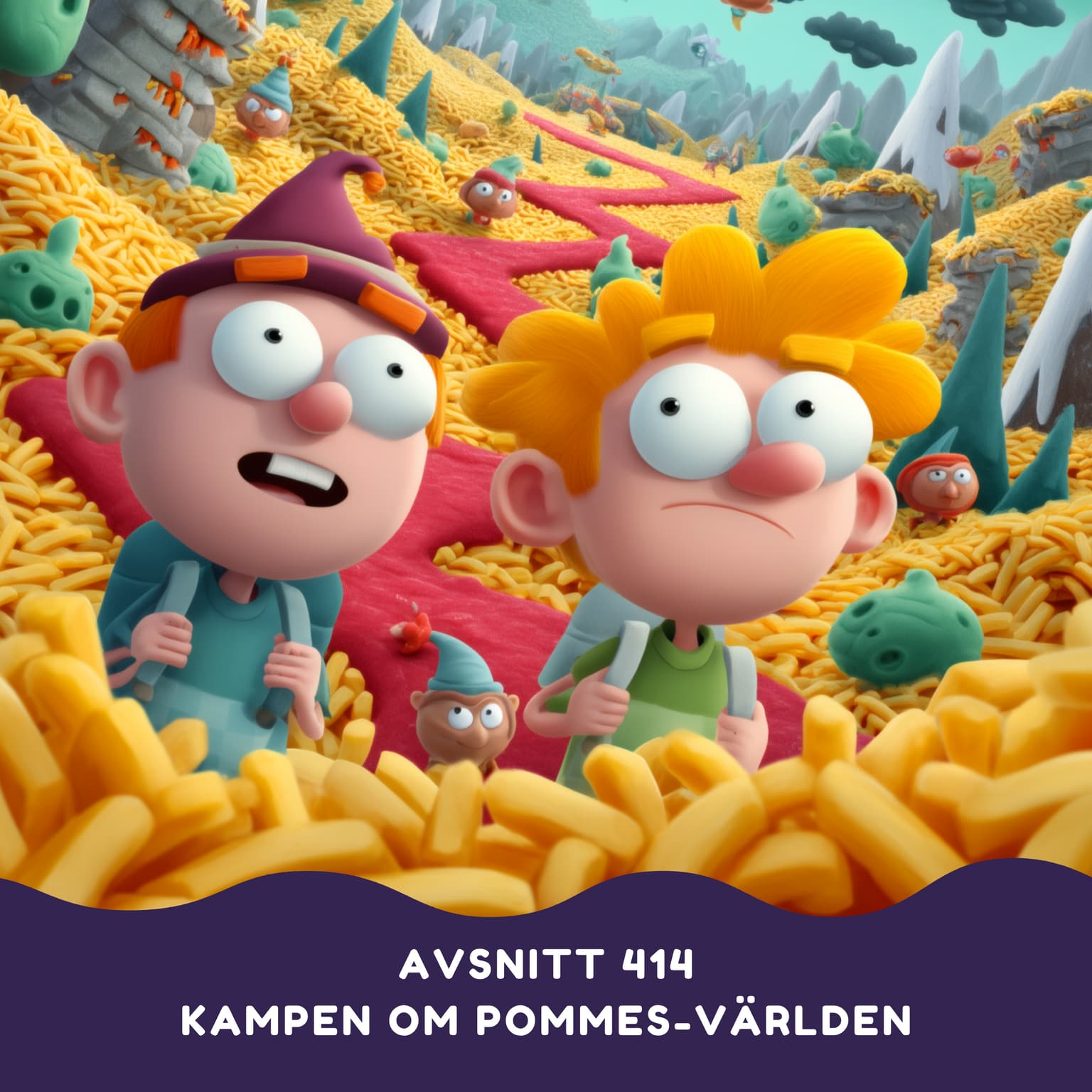 Kampen om pommes-världen artwork
