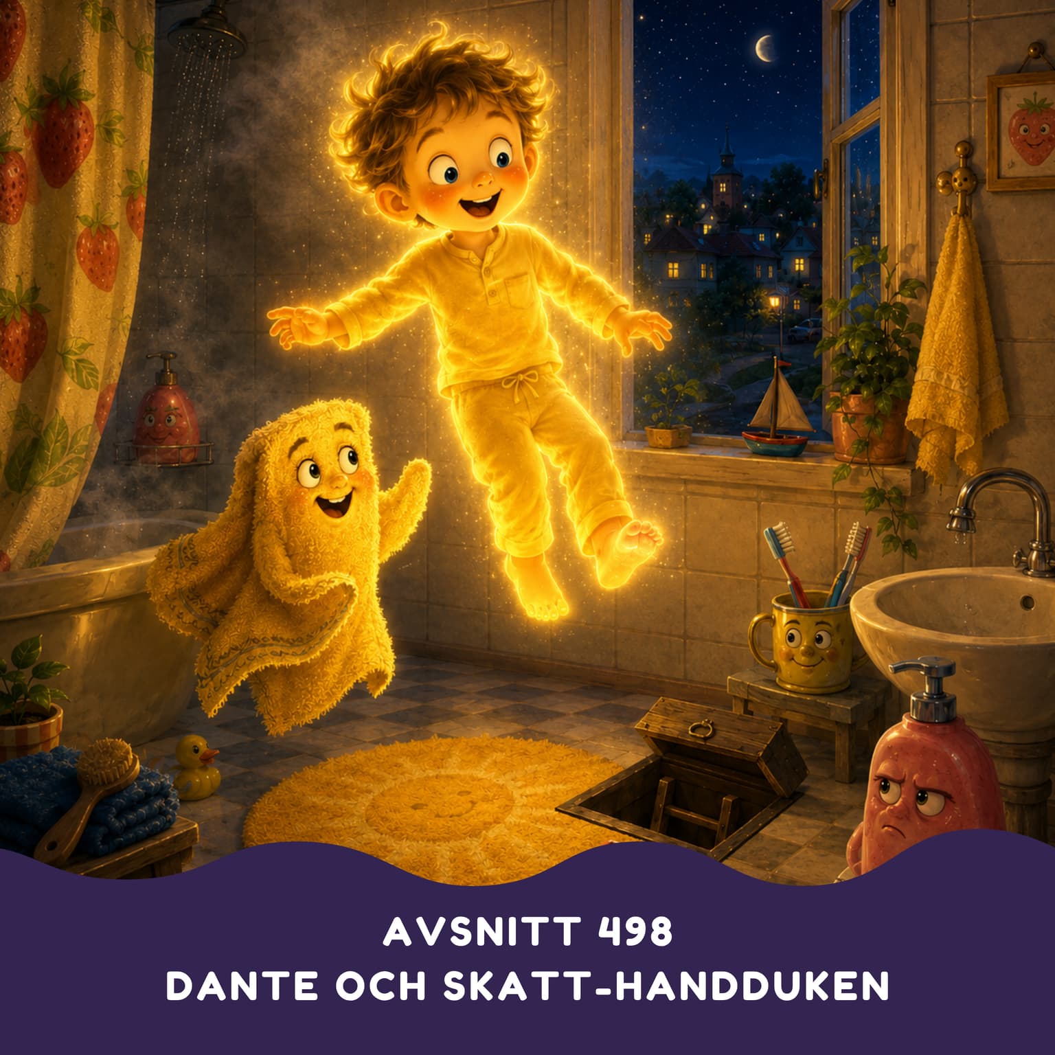 Dante och skatt-handduken artwork