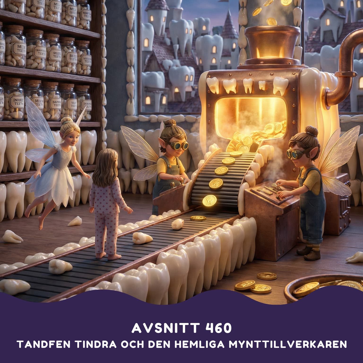 Tandfen Tindra och den hemliga mynttillverkaren artwork