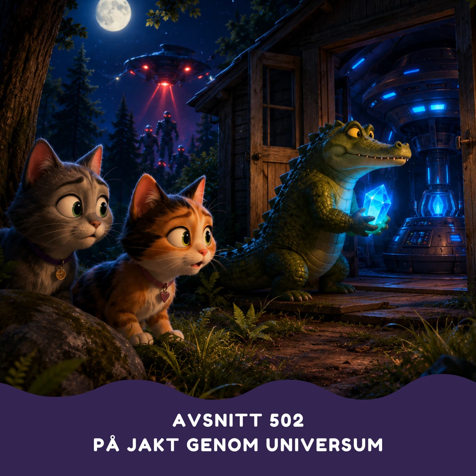 Matildus och Wilma på jakt genom universum artwork