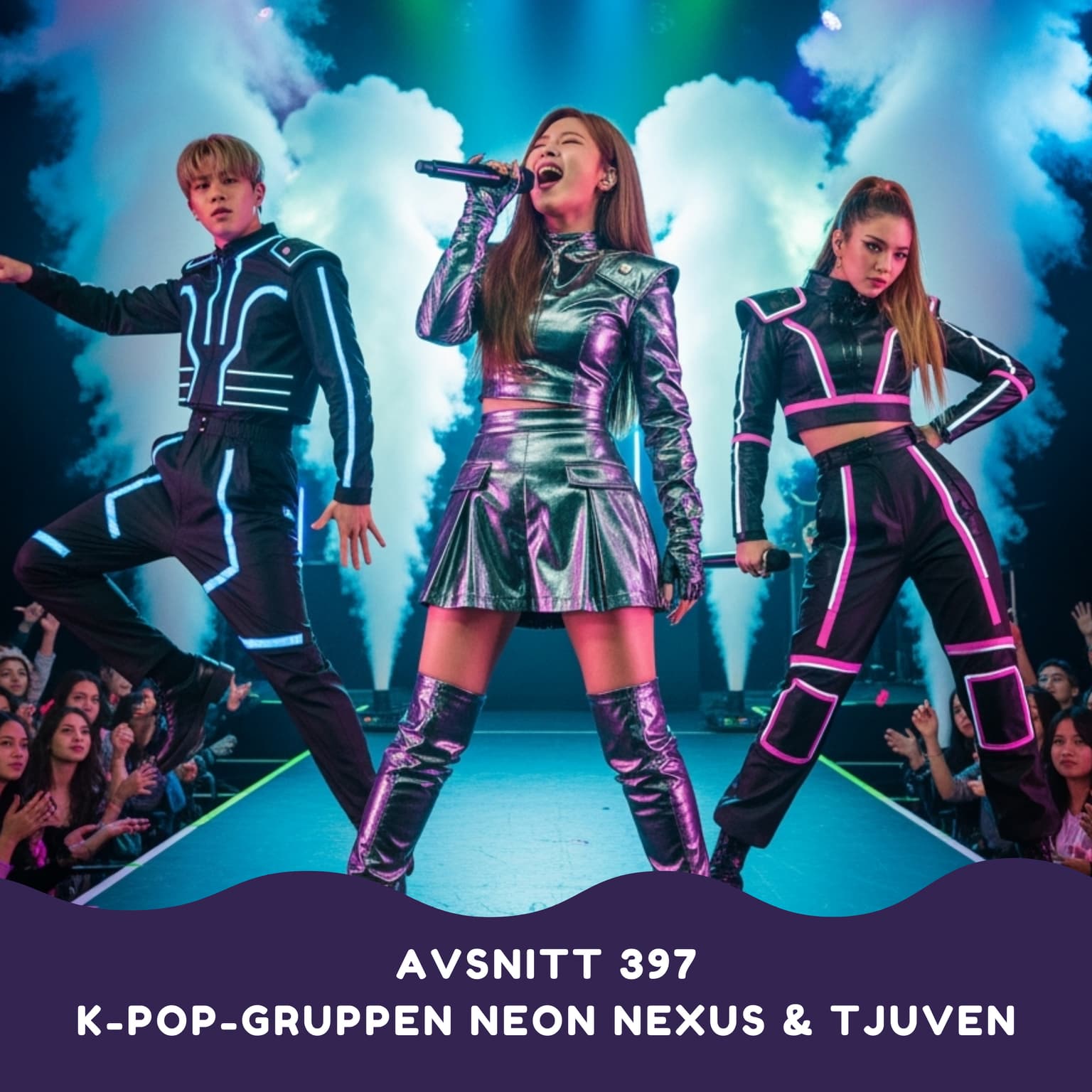 K-Pop-gruppen Neon Nexus och tystnads-tjuven artwork