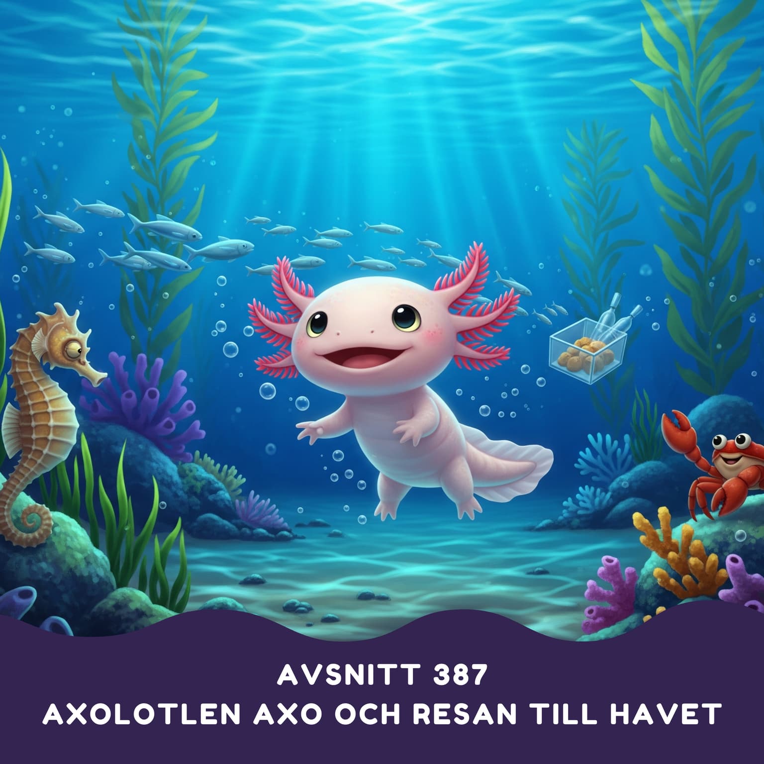 Axolotlen Axo och resan till havet artwork