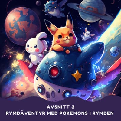 Rymdäventyr med Pokemons i rymden artwork
