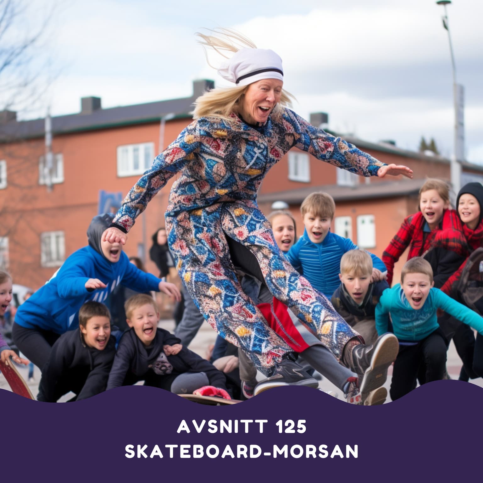 Skateboard-morsan artwork
