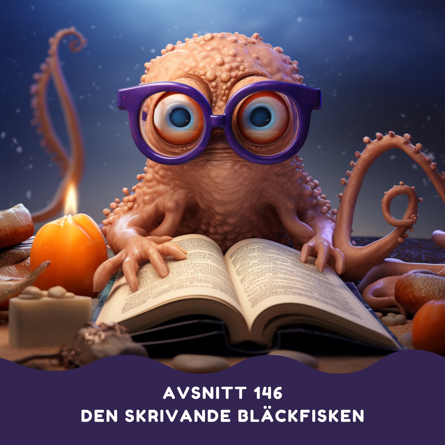 Den skrivande bläckfisken artwork