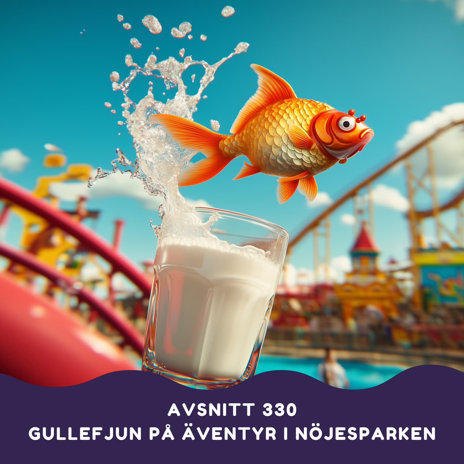 Gullefjun på äventyr i nöjesparken artwork