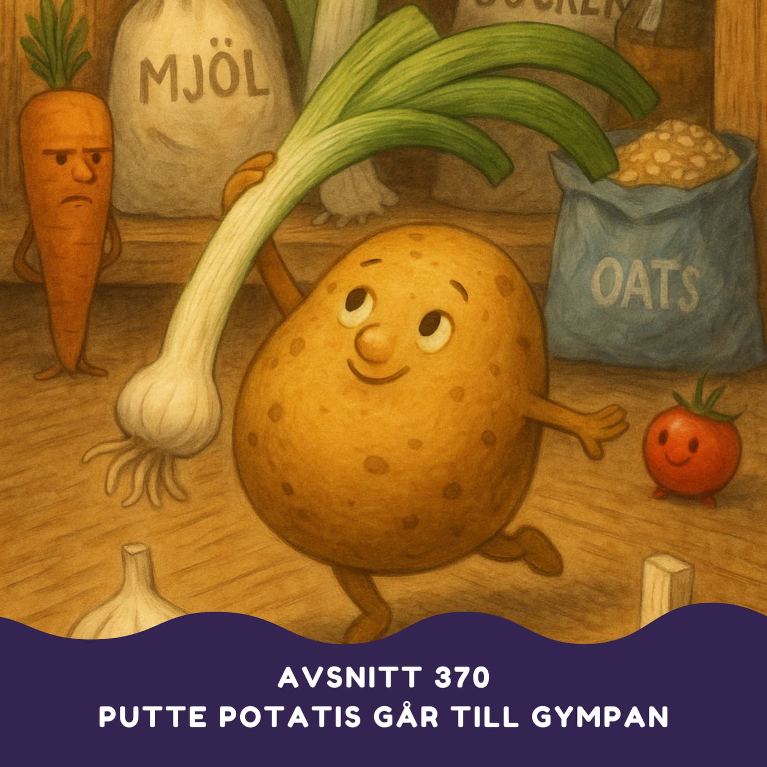 Putte Potatis går till gympan artwork