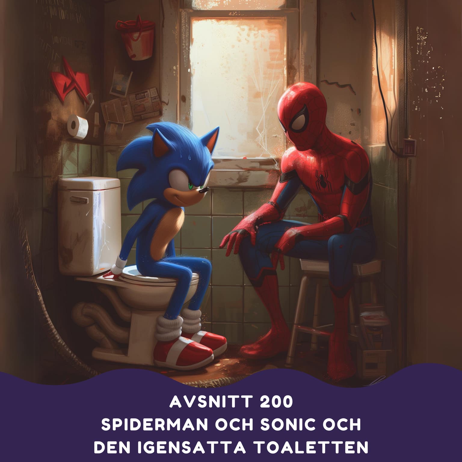 Spiderman och Sonic: Äventyret med den igentäppta toaletten artwork