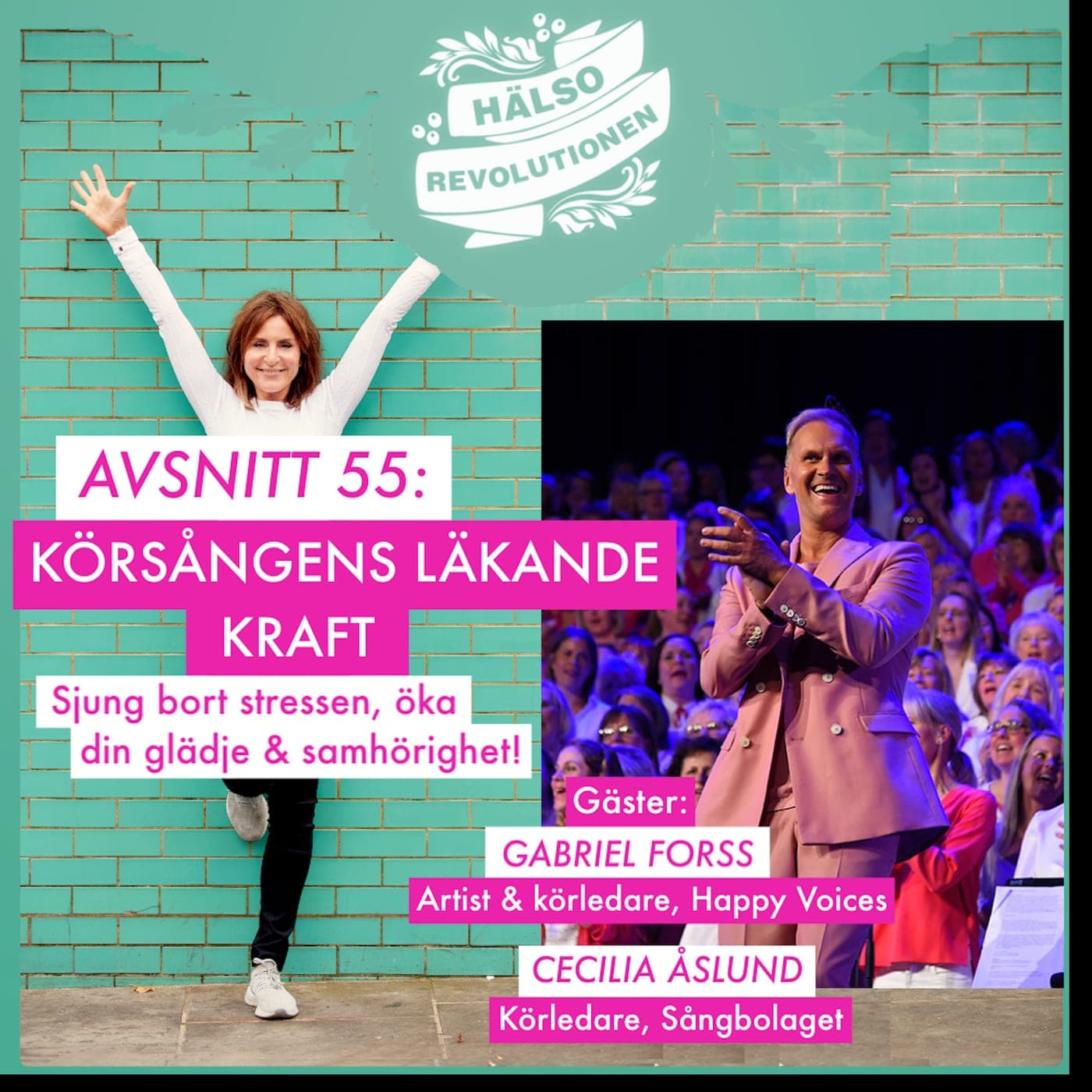 AVSNITT 55: KÖRSÅNGENS LÄKANDE KRAFT: Sjung bort stressen, öka din glädje och samhörighet! artwork