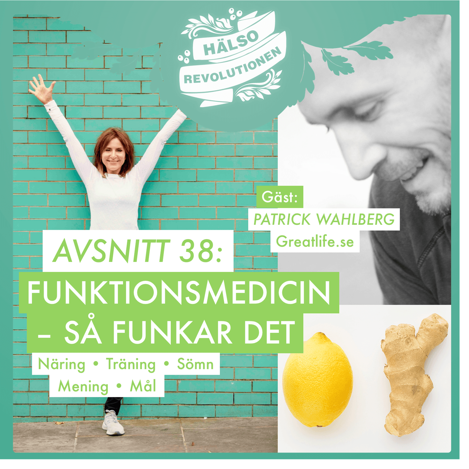 AVSNITT 38: FUNKTIONSMEDICIN, SÅ FUNKAR DET Näring – träning – sömn – mening – mål? artwork