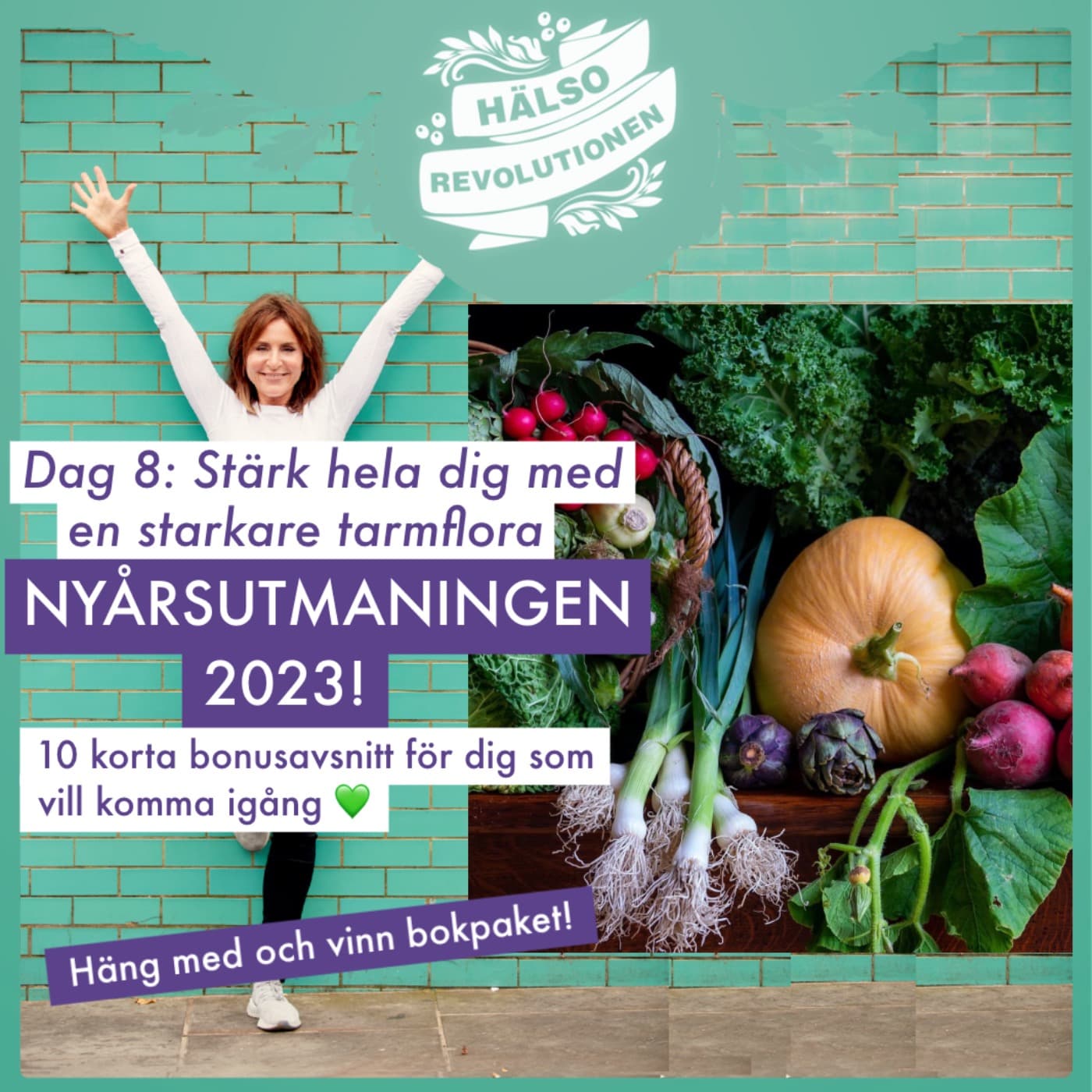 BONUS! NYÅRSUTMANINGEN 2023: DAG 8 – STÄRK HELA DIG MED EN STARKARE TARMFLORA artwork