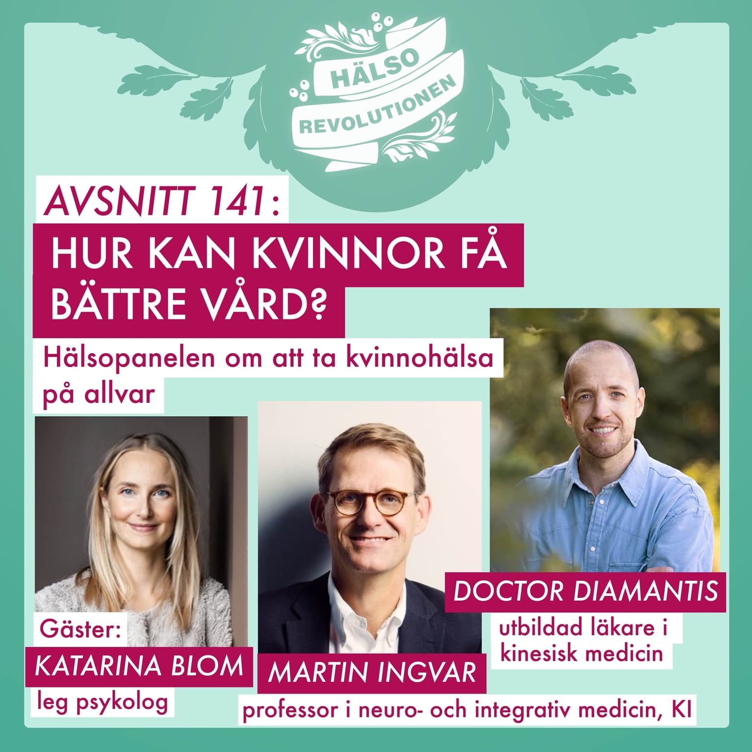 AVSNITT 141: HUR KAN KVINNOR FÅ BÄTTRE VÅRD? Hälsopanelen om att ta kvinnohälsa på allvar artwork