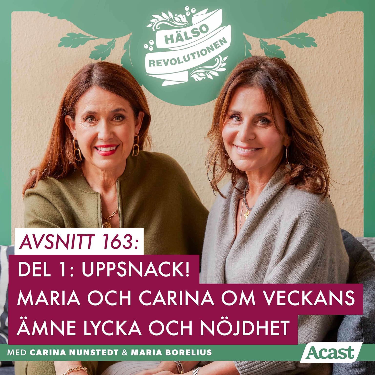 AVSNITT 163 – DEL 1: UPPSNACK! MARIA OCH CARINA OM LYCKA OCH NÖJDHET artwork