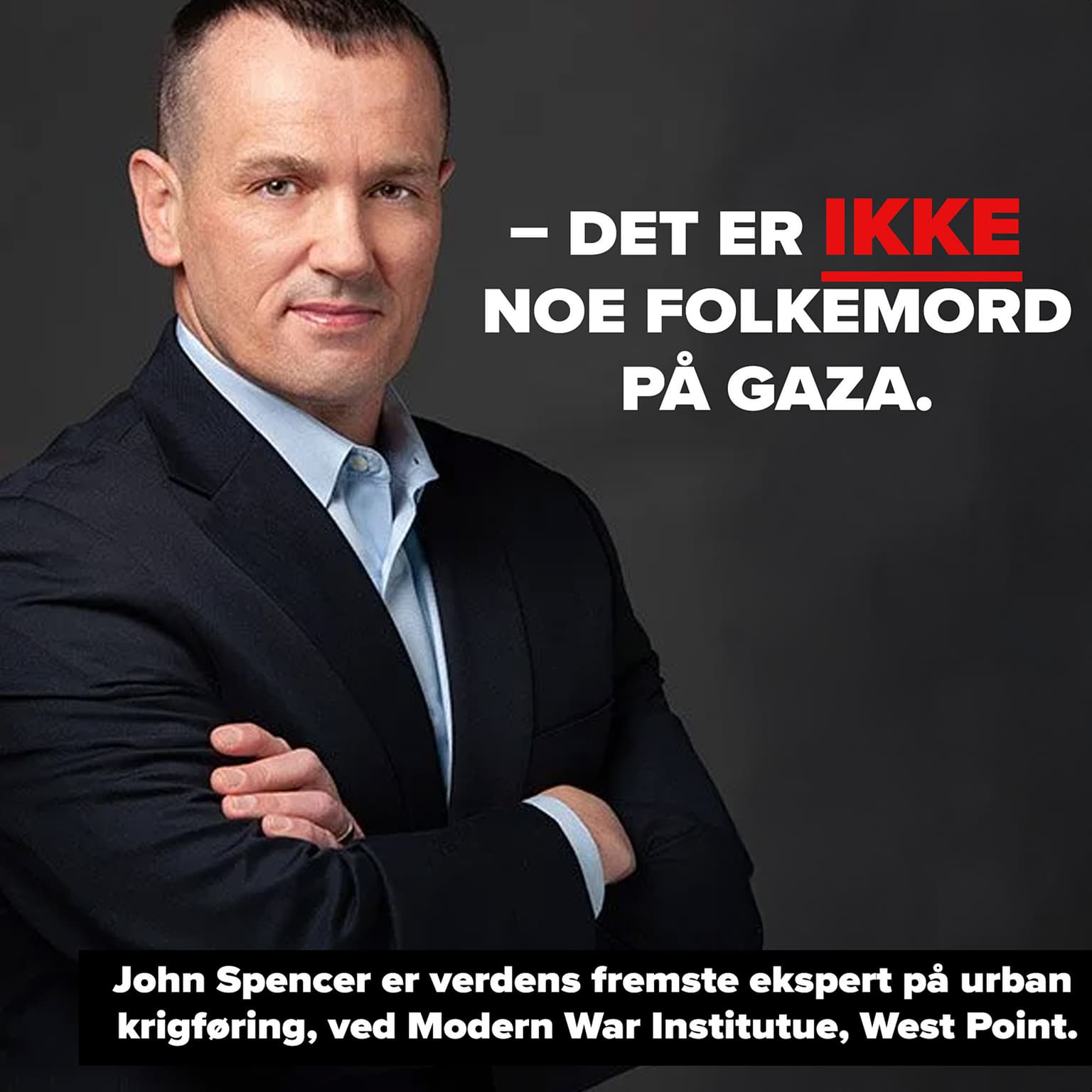 John Spencer – Det er ikke noe folkemord på Gaza. artwork