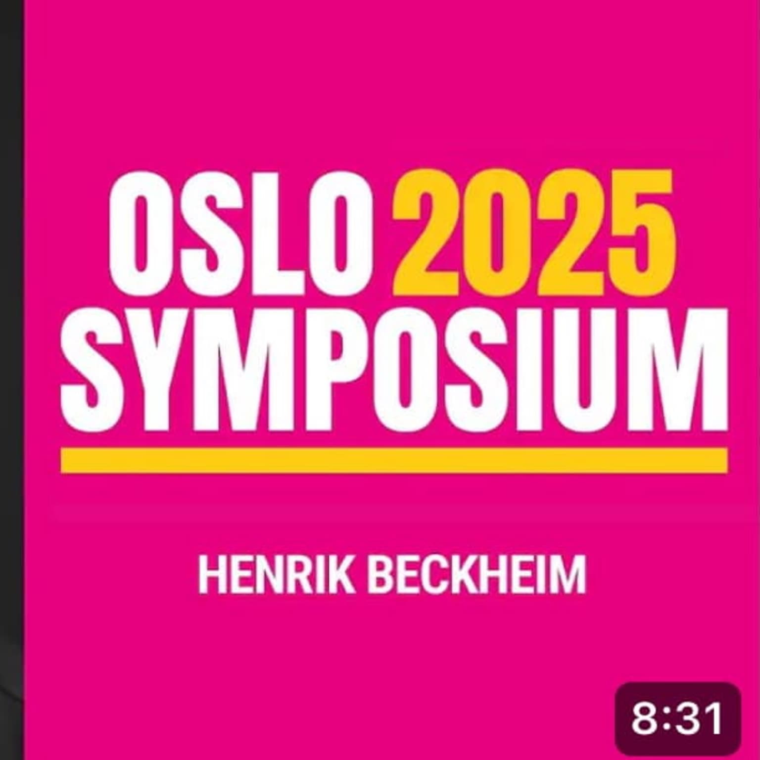 Min appell ved Oslo Symposium 2025. artwork