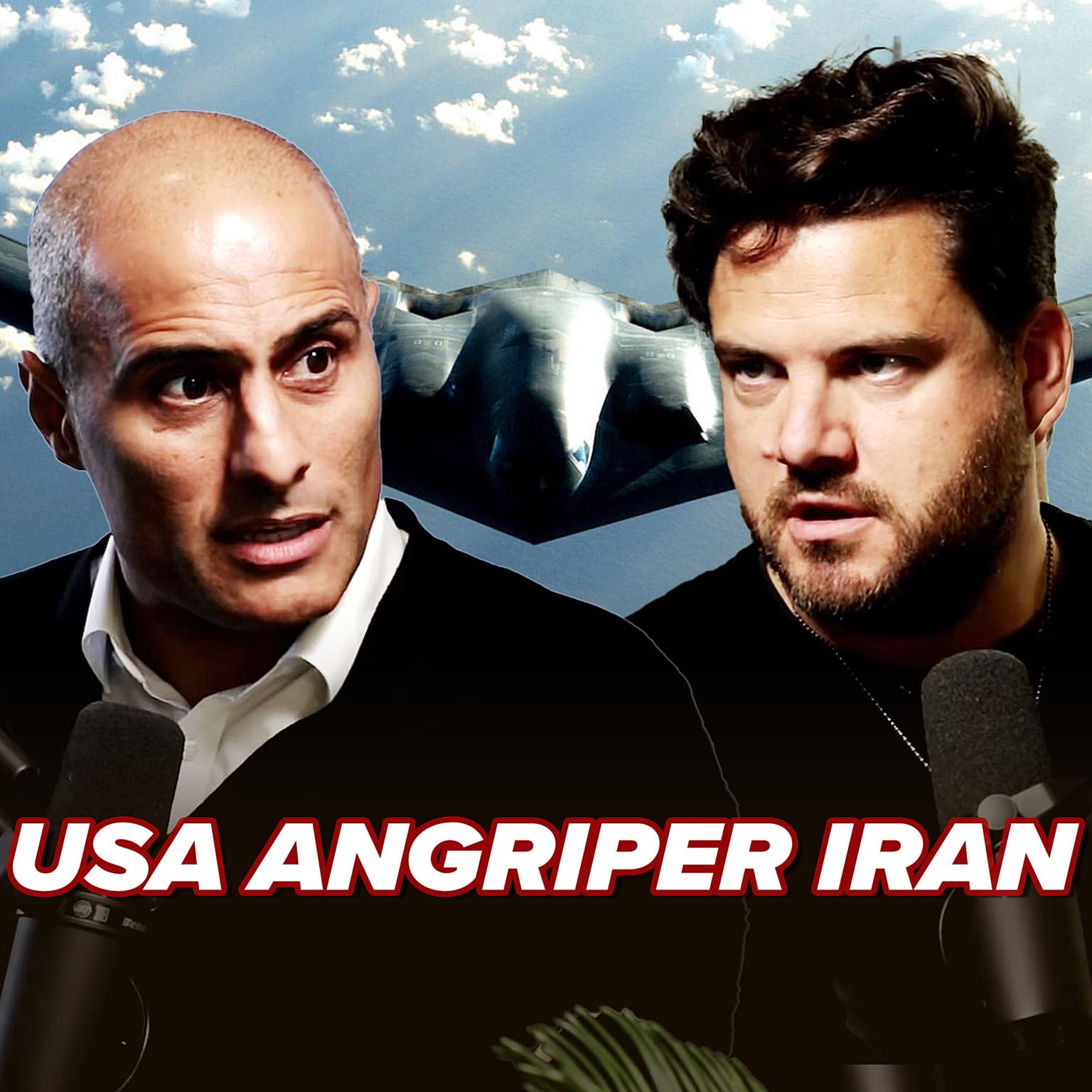 USA bomber den Iranske atombasen Fordow, live med Mahmoud Farahmand artwork