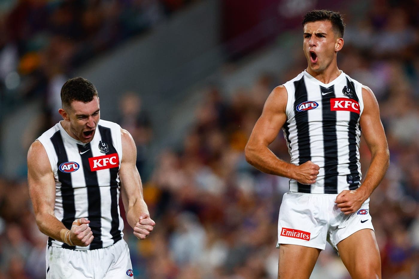 Pies defence tames Lions and 'ridiculous' decision to manage Allen artwork